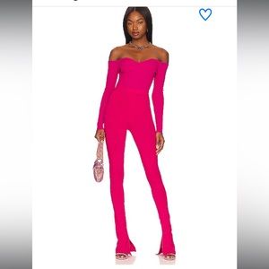 REVOLVE Long Sleeve Magenta V-Neck Bodysuit